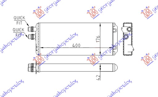 GREJAC KABINE (400x176) 03- (TIP DENSO) IVECO STRALIS 2003-2019
