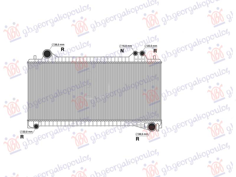 HLADNJAK MOTORA 2.0 BENZIN (720x318) JAGUAR XF 2015- (X260)