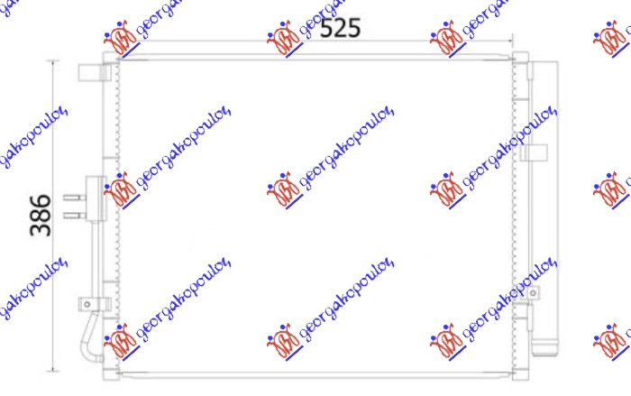 HLADNJAK KLIME 1.6 TGDI BENZIN (524x400) KIA SOUL 2016-2019 (PS)