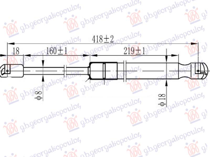 AMORTIZER HAUBE (418L-240N) KIA e-SOUL 2019- (SK3)