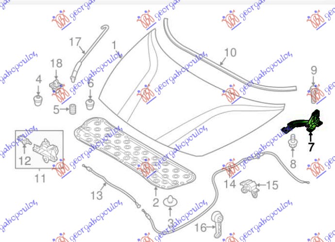 MAKAZE HAUBE (ORIGINALNI) KIA RIO H/B 2020- (YB/SC/FB)