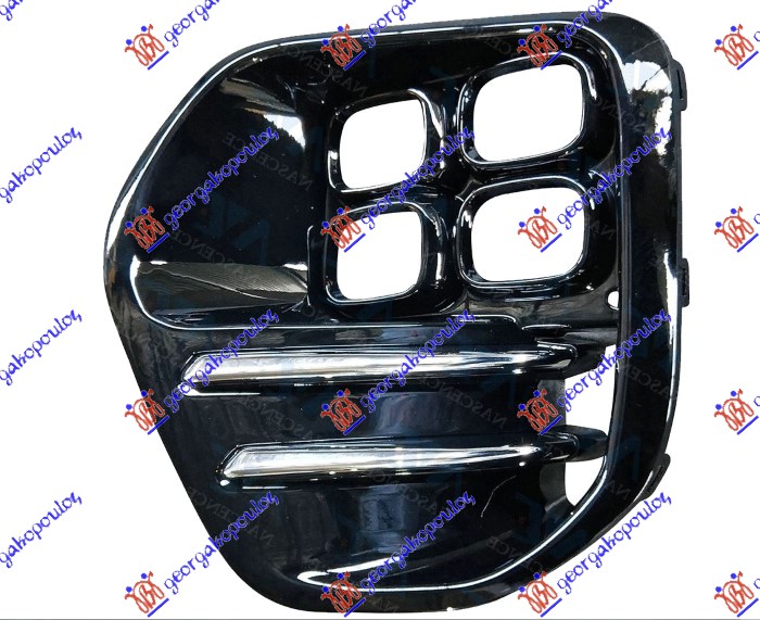 RESETKA PREDNJEG BRANIKA SJAJ-CRNA (SA LED MAGLENKOM) KIA SPORTAGE 2015-2018 (QL/QLE)