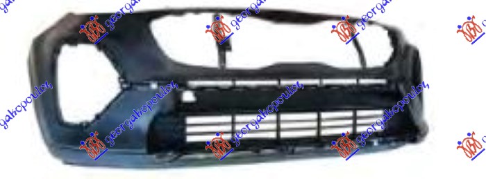 PREDNJI BRANIK (SA INTEGRISANOM RESETKOM I SPOJLEROM) (OTVORI ZA LAJSNU) KIA SPORTAGE 2018-2022 (QL/QLE)