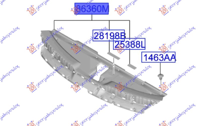 POKLOPAC VEZNOG LIMA GORNJI PLASTICNI (ORIGINALNI) KIA SPORTAGE 2022-2025 (NQ5)