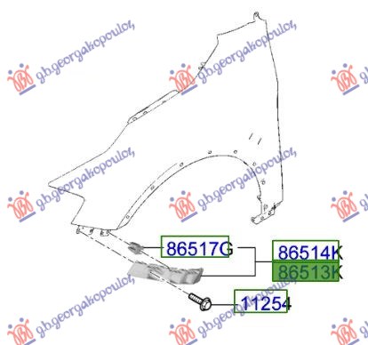 NOSAC PREDNJEG BRANIKA BOCNI PLASTICNI (ORIGINALNI) KIA SPORTAGE 2022-2025 (NQ5)