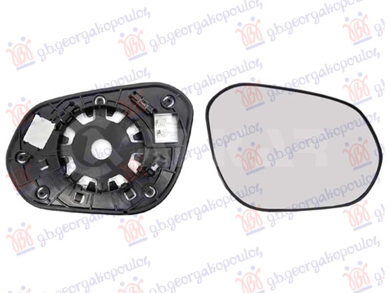 STAKLO RETROVIZORA SA GREJACEM (2 PIN) (KONVEKSNO) KIA EV6 2021- (CV)