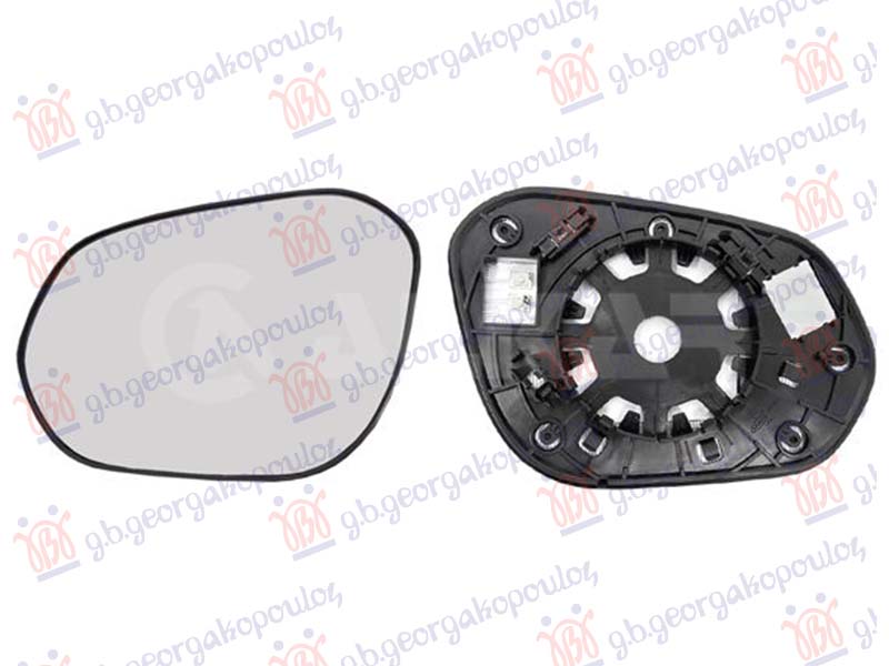 STAKLO RETROVIZORA SA GREJACEM (2 PIN) (KONVEKSNO) KIA EV6 2021- (CV)