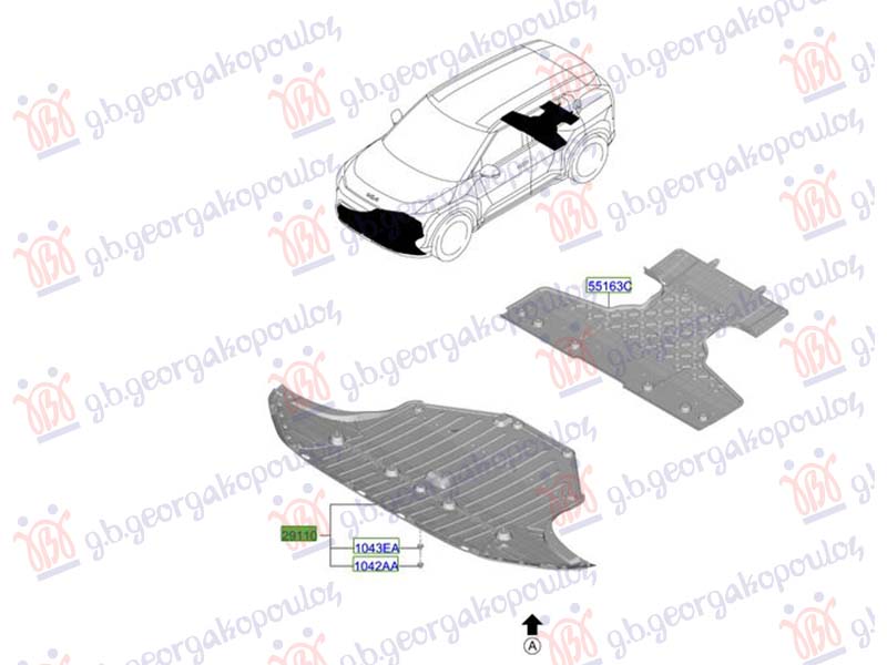 ZASTITA MOTORA PLASTICNA (ORIGINALNI) KIA EV3 2024-