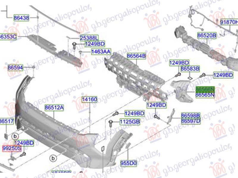 NOSAC PREDNJEG BRANIKA (ORIGINALNI) KIA EV3 2024-