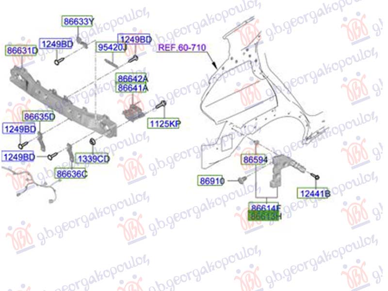 NOSAC ZADNJEG BRANIKA BOCNI PLASTICNI (ORIGINALNI) KIA EV3 2024-