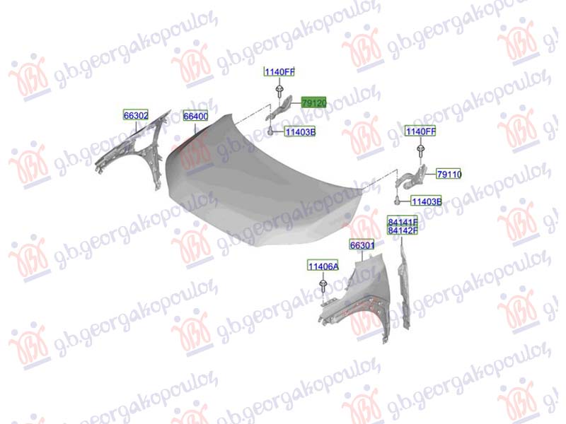 MAKAZE HAUBE (ORIGINALNI) KIA EV3 2024-