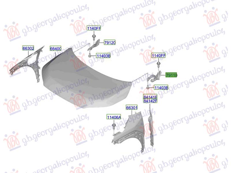 MAKAZE HAUBE (ORIGINALNI) KIA EV3 2024-