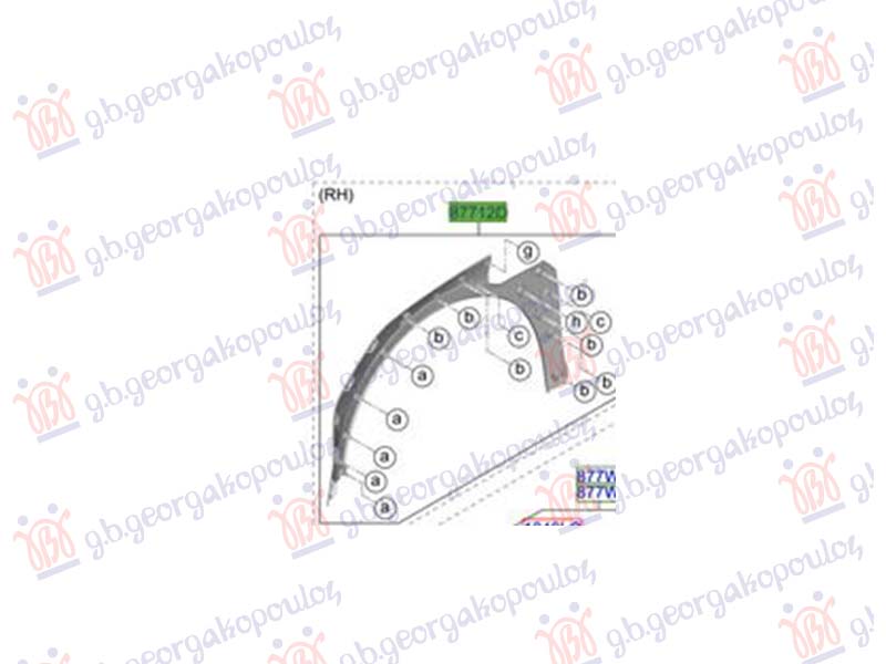 RUB PLASTICNI PREDNJEG BLATOBRANA (ORIGINALNI) KIA EV3 2024-