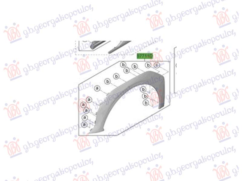 RUB PLASTICNI PREDNJEG BLATOBRANA (ORIGINALNI) KIA EV3 2024-