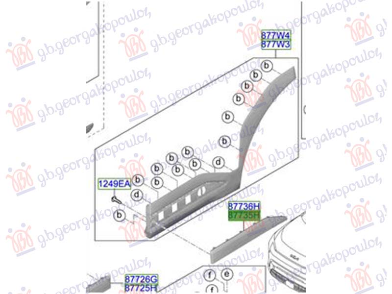 LAJSNA ZADNJIH VRATA (ORIGINALNI) KIA EV3 2024-