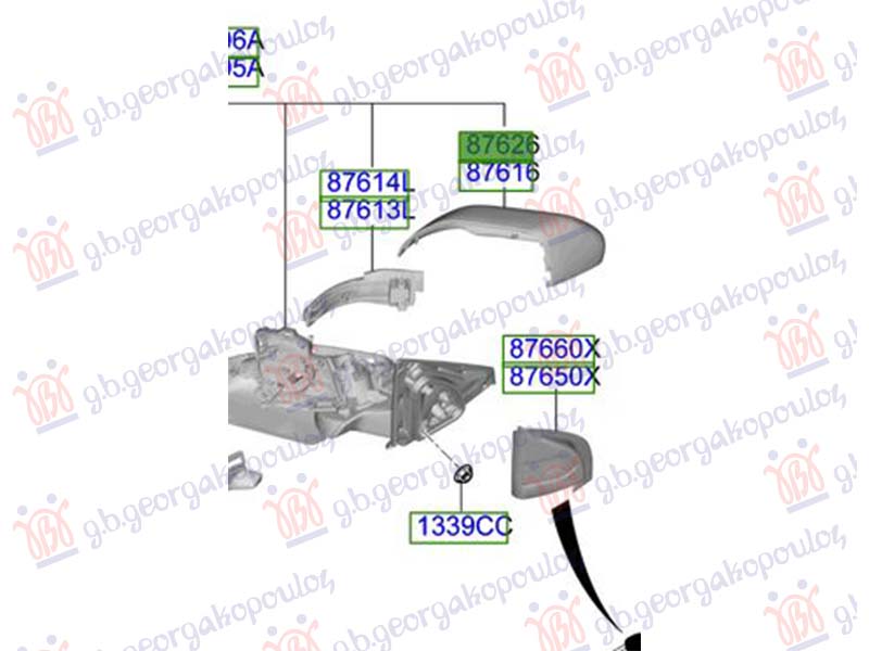 POKLOPAC RETROVIZORA (ORIGINALNI) KIA EV3 2024-