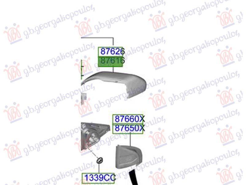 POKLOPAC RETROVIZORA (ORIGINALNI) KIA EV3 2024-