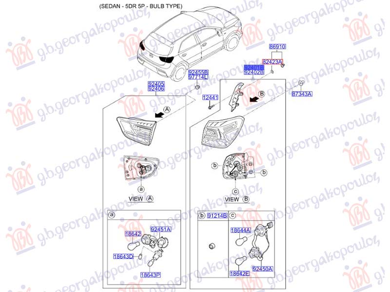 STOP LAMPA SPOLJASNJA LED (ORIGINALNI) KIA STONIC 2017-2025 (YB)