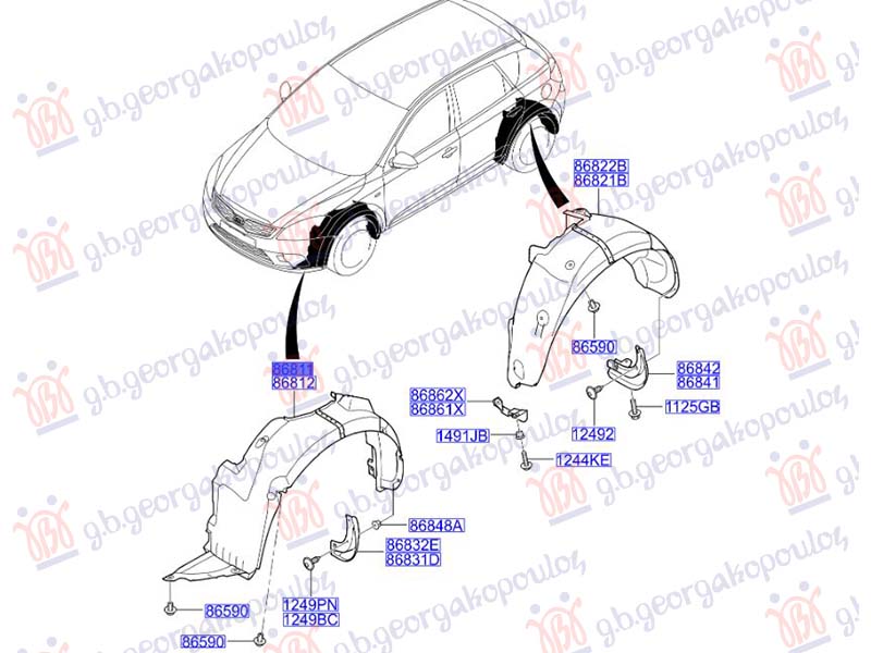 POTKRILO (ORIGINALNI) KIA CEED 3D 2010-2013 (ED)