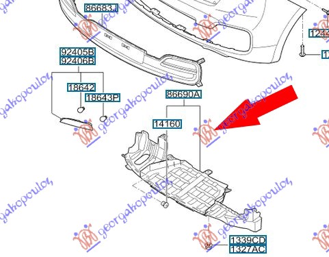 LAJSNA ZADNJEG BRANIKA DONJA (ORIGINALNI) KIA PROCEED 3D 2013-2015 (JD)