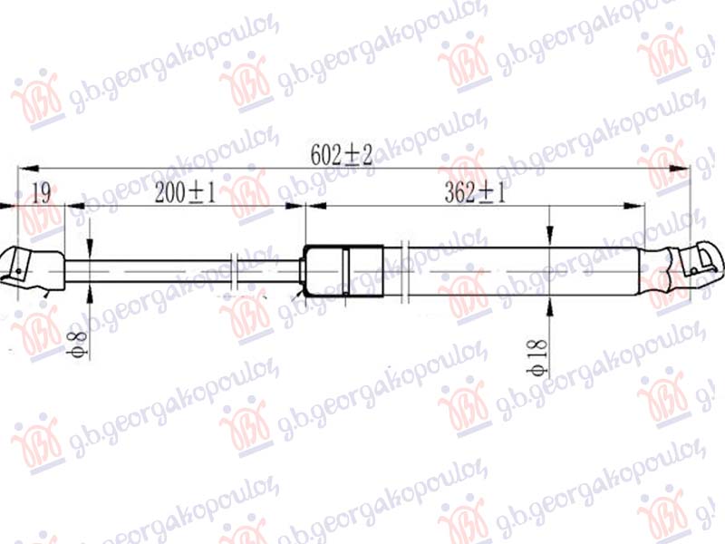 AMORTIZER GEPEK VRATA (602L-525N) KIA CEED SPORTSWAGON 2018-2021 (CD)