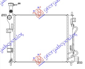 HLADNJAK MOTORA BENZIN (AUTO) (42x37) (NRF) KIA PICANTO 2011-2015 (TA)