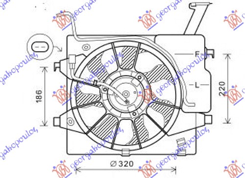 VENTILATOR KOMPLET (BENZIN) KIA PICANTO 2015-2017 (TA)