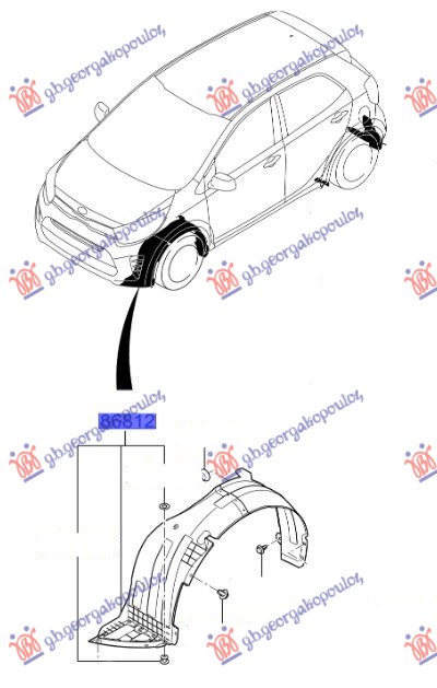 POTKRILO (ORIGINALNI) KIA PICANTO 2017-2024 (JA)