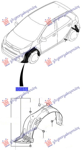 POTKRILO (ORIGINALNI) KIA PICANTO 2017-2024 (JA)