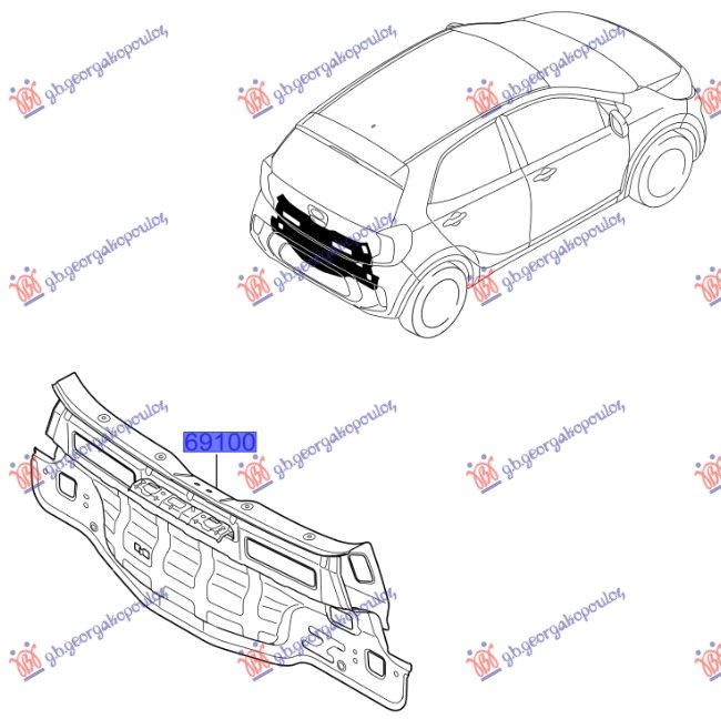 VEZNI LIM ZADNJI (ORIGINALNI) KIA PICANTO 2017-2024 (JA)