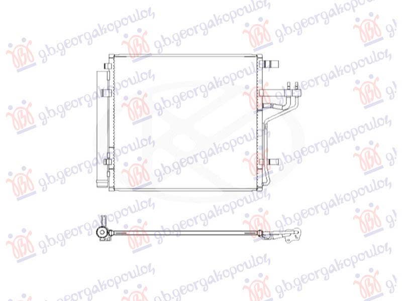 HLADNJAK KLIME 1.0/1.2 BENZIN (CEV 12.7/17) (447x398x12) KIA PICANTO 2017-2024 (JA)