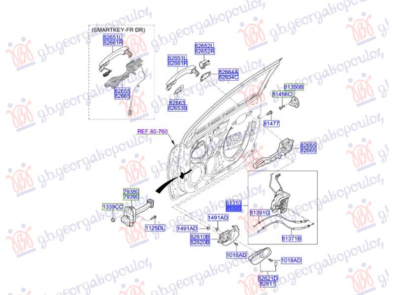 BRAVA PREDNJIH VRATA ELEKTRICNA (4 PIN) KIA PICANTO 2017-2024 (JA)