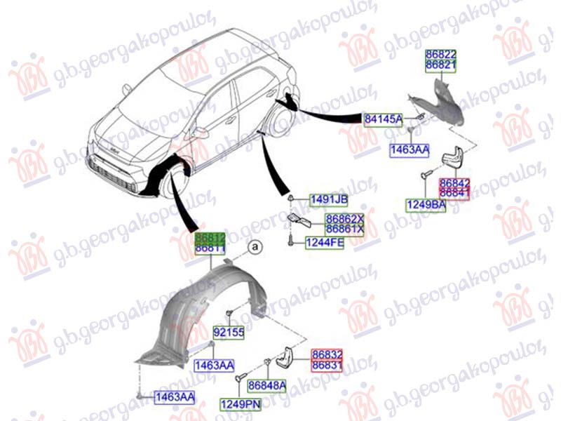POTKRILO PLASTICNO (ORIGINALNI) KIA PICANTO 2024- (JA)