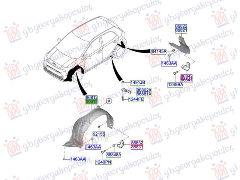 POTKRILO PLASTICNO (ORIGINALNI) KIA PICANTO 2024- (JA)