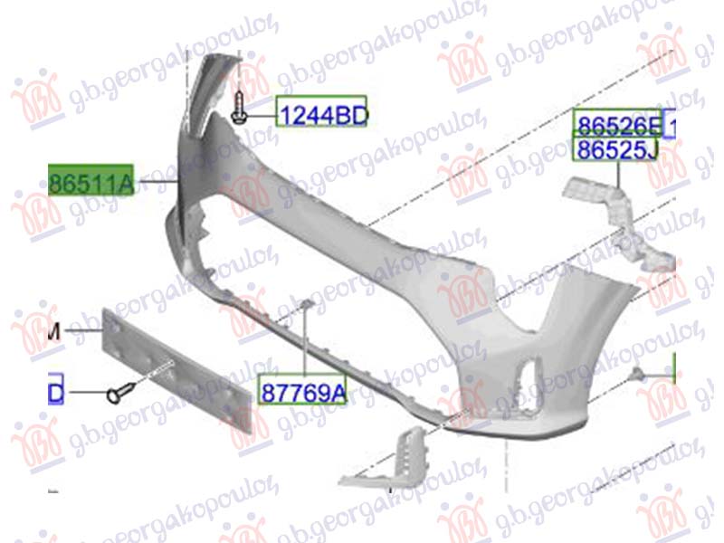 PREDNJI BRANIK (ORIGINALNI) KIA PICANTO 2024- (JA)