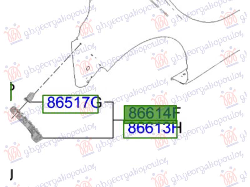 NOSAC ZADNJEG BRANIKA BOCNI PLASTICNI (ORIGINALNI) KIA PICANTO 2024- (JA)