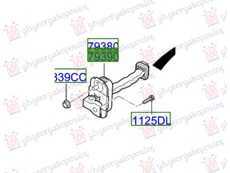 GRANICNIK PREDNJIH VRATA (ORIGINALNI) KIA PICANTO 2017-2024 (JA)