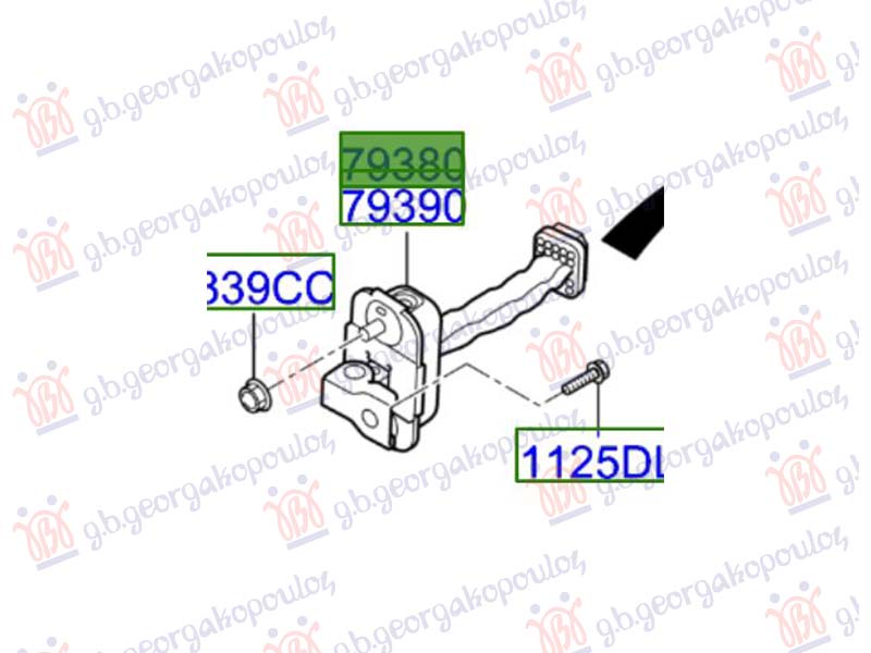 GRANICNIK PREDNJIH VRATA (ORIGINALNI) KIA PICANTO 2017-2024 (JA)