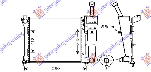 HLADNJAK MOTORA 1.2i 8V (+/-AC) (48x39.2) (NRF) LANCIA Y 2011-2024 (312)