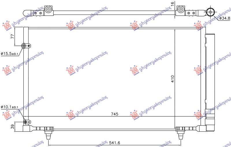 HLADNJAK KLIME 3.5 BENZIN (745x410x16) LEXUS RX 2012-2015 (L1)