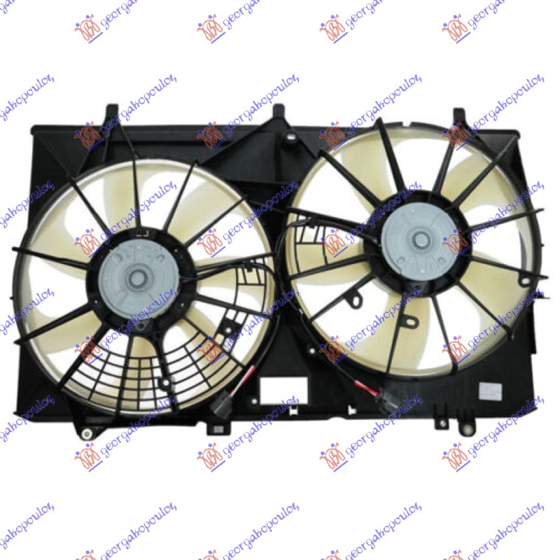 VENTILATOR (DUPLI) KOMPLET (3.5 BENZIN HYBRID) (375/375mm) (3+3 PIN) LEXUS RX 2012-2015 (L1)