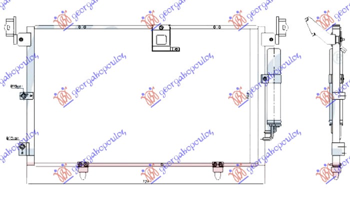 HLADNJAK KLIME 3.0 (RX300) BENZIN (680x400x16) LEXUS RX 1997-2003 (MCU15)