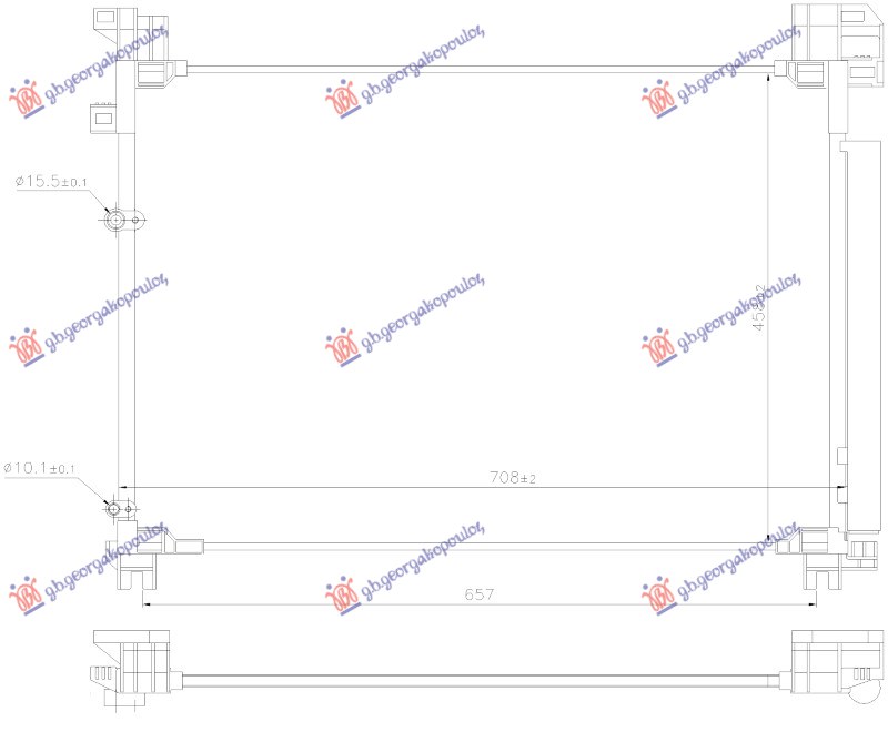HLADNJAK KLIME 2.0 BENZIN (708x458) (NISSENS) LEXUS RX 2015-2020 (L2)