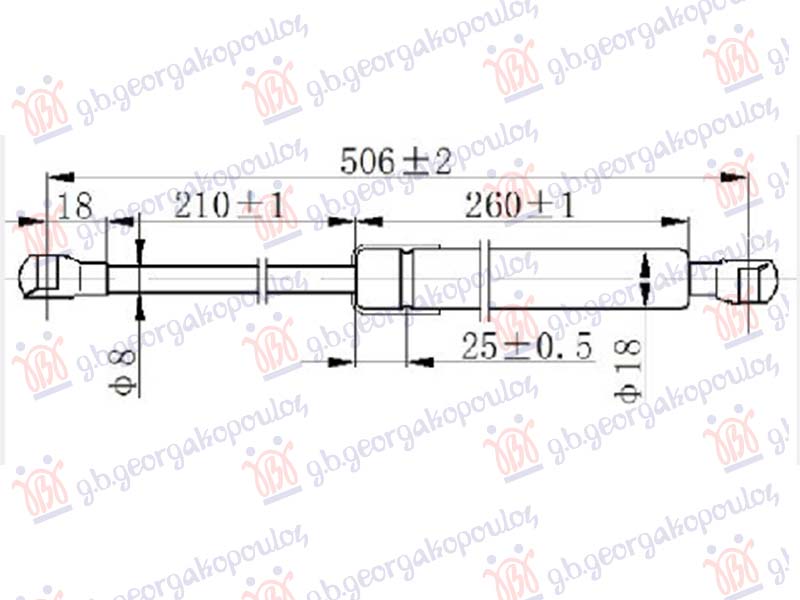AMORTIZER HAUBE (506L-145N) LEXUS RX 2015-2020 (L2)