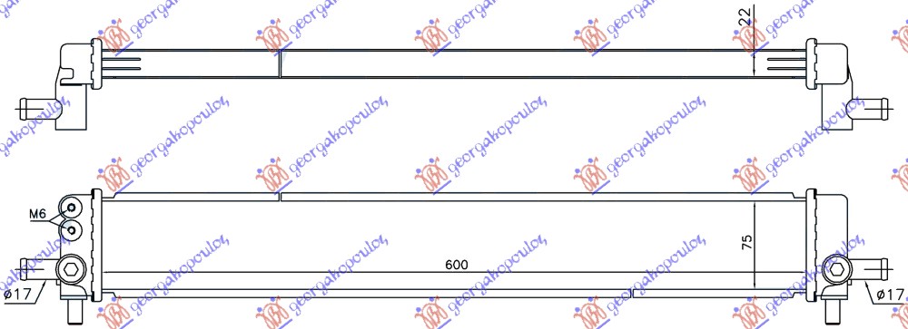 HLADNJAK MOTORA DODATNI 1.8 HIBRID (600x75x22) LEXUS CT 200h 2014- (ZWA10)