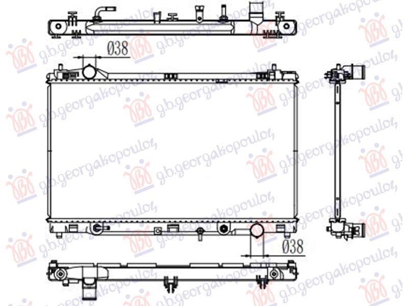 HLADNJAK MOTORA 2.5 BENZIN (AUTO) (400x720) LEXUS IS III 2013-2016 (E3)