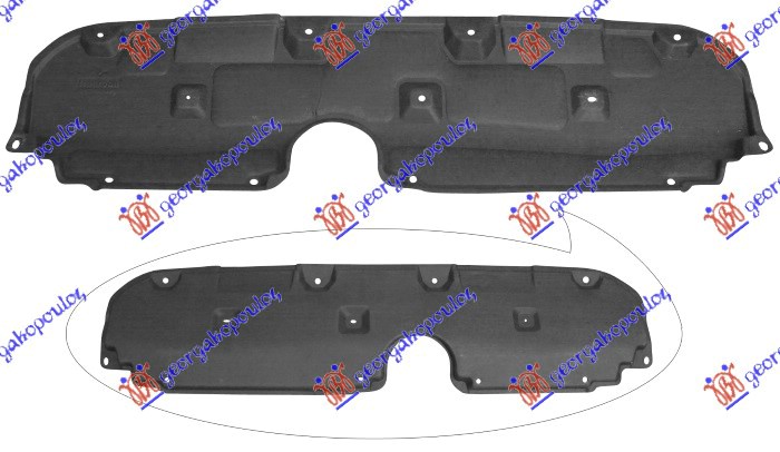 ZASTITA MOTORA PREDNJA PLASTICNA LEXUS NX I 2017-2022 (Z1)