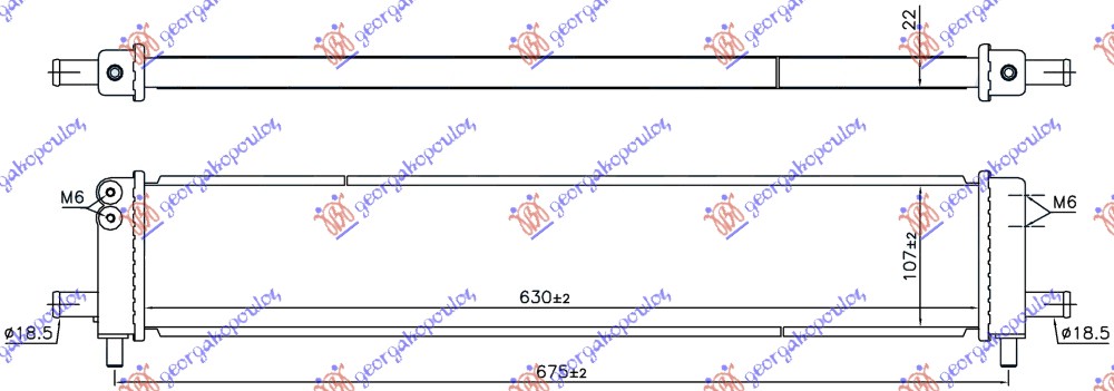 HLADNJAK MOTORA DODATNI 2.5 HIBRID (NX300H) (600x75x22) (NISSENS) LEXUS NX I 2017-2022 (Z1)