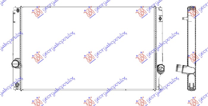 HLADNJAK MOTORA 2.0 BENZIN (200T/300) (700x435x26) LEXUS NX I 2017-2022 (Z1)