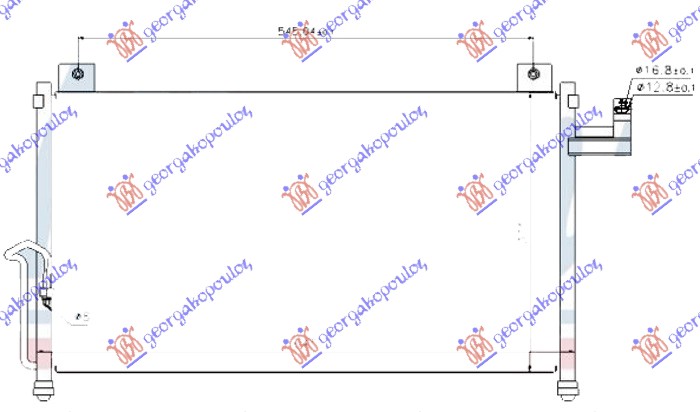 HLADNJAK KLIME ZA SVE MODELE BENZIN (625x360x16) MAZDA PREMACY 1999-2004 (CP)